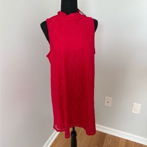 NWT Lace Socialite Vibrant Red Sleeveless Dress XL